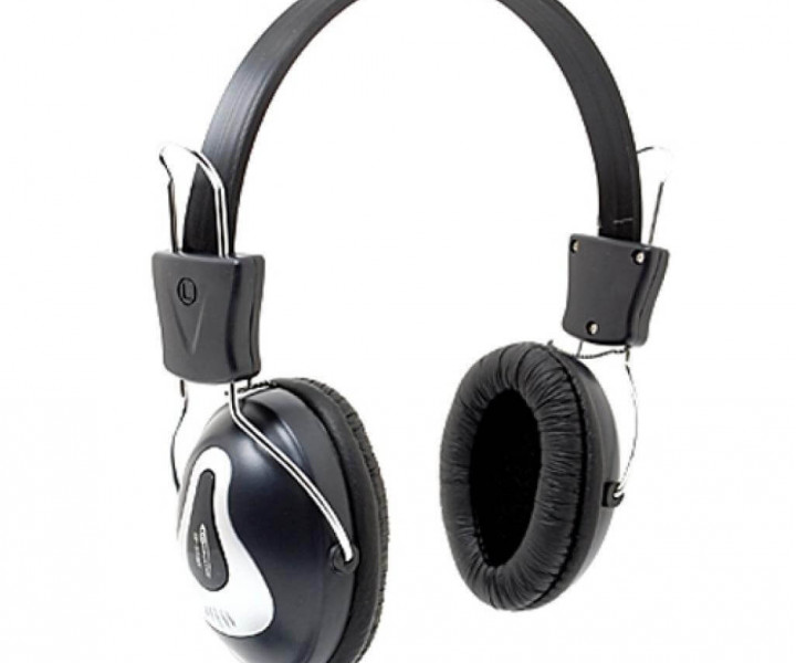 Наушники Gemix HP-320MV Black/Silver, 2 x Mini jack (3.5 мм), накладные, регулятор громкости, кабель